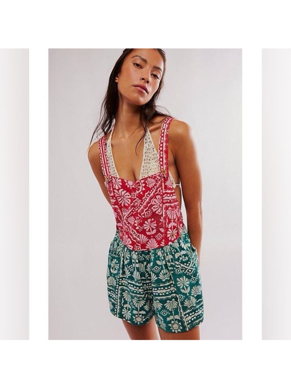 Free People Palm Bay Printed Shortall size XS